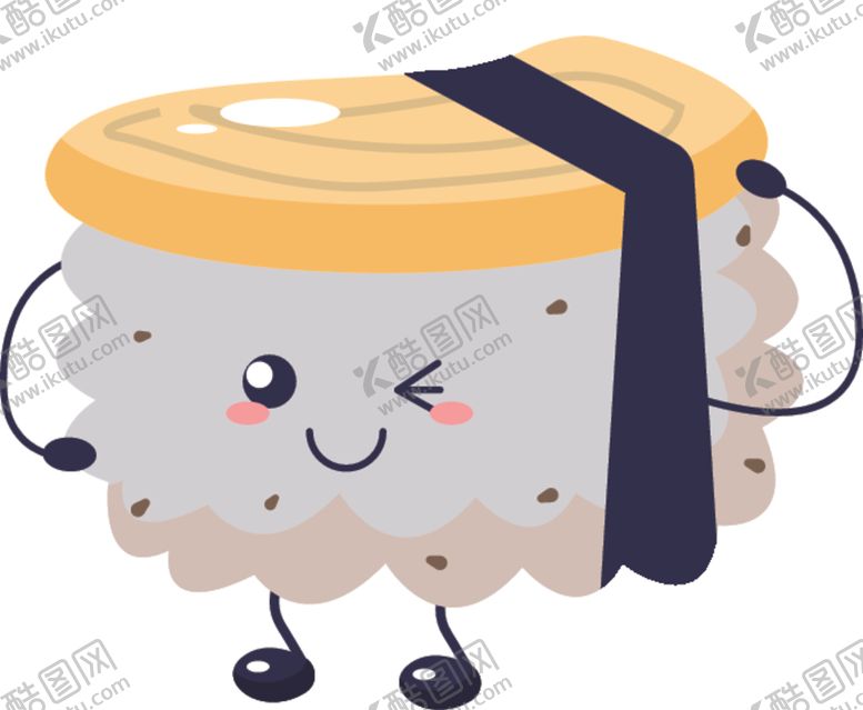 可爱食物卡哇伊表情AI设计素材AI矢量图