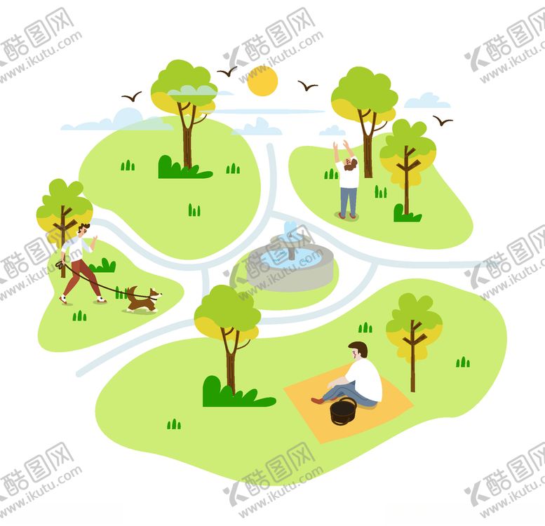 编号：71348604240220414443【酷图网】源文件下载-公园活动