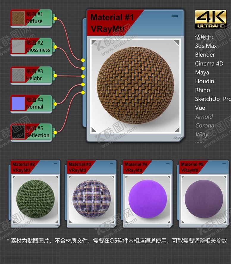 编号：39424104211606111460【酷图网】源文件下载-4K超清织物材质贴图
