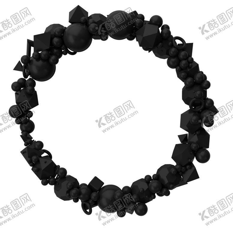 编号：62608005122306106221【酷图网】源文件下载-3D抽象结构圆环