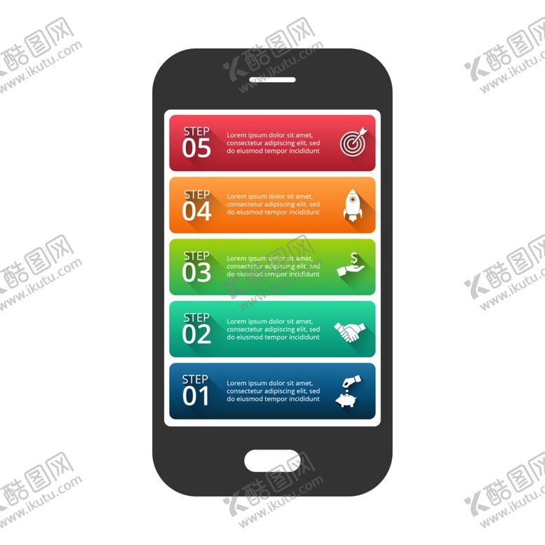 编号：16223709251720082189【酷图网】源文件下载-商务信息工作业务步骤图表