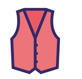 马甲矢量图卡通服装服饰卡通简比