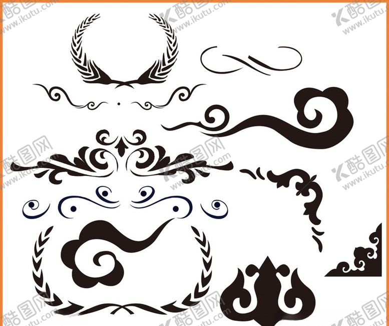 编号：95832706300417167913【酷图网】源文件下载-角花花纹花边边框