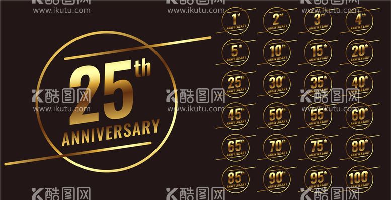 编号：40976309290301299153【酷图网】源文件下载-周年庆图标