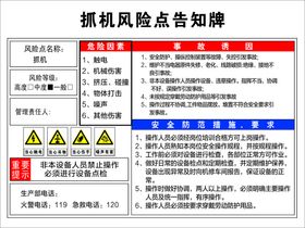 编号：30785209241448472483【酷图网】源文件下载-生产车间风险告知牌