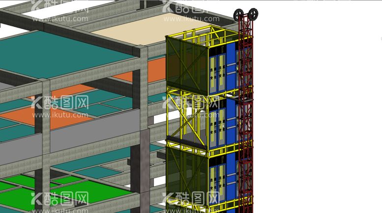 编号：31688512181115458519【酷图网】源文件下载-施工电梯效果图