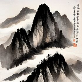 水墨山水画