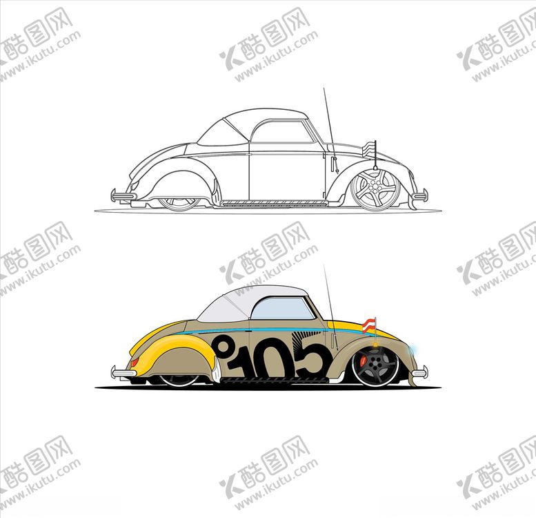 编号：82376609280013393888【酷图网】源文件下载-复古汽车