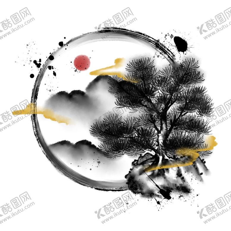 编号：35777609291554358346【酷图网】源文件下载-水墨山水免抠