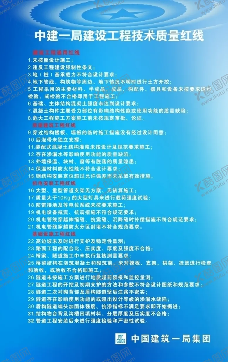 编号：74140804281113498937【酷图网】源文件下载-质量红线规定