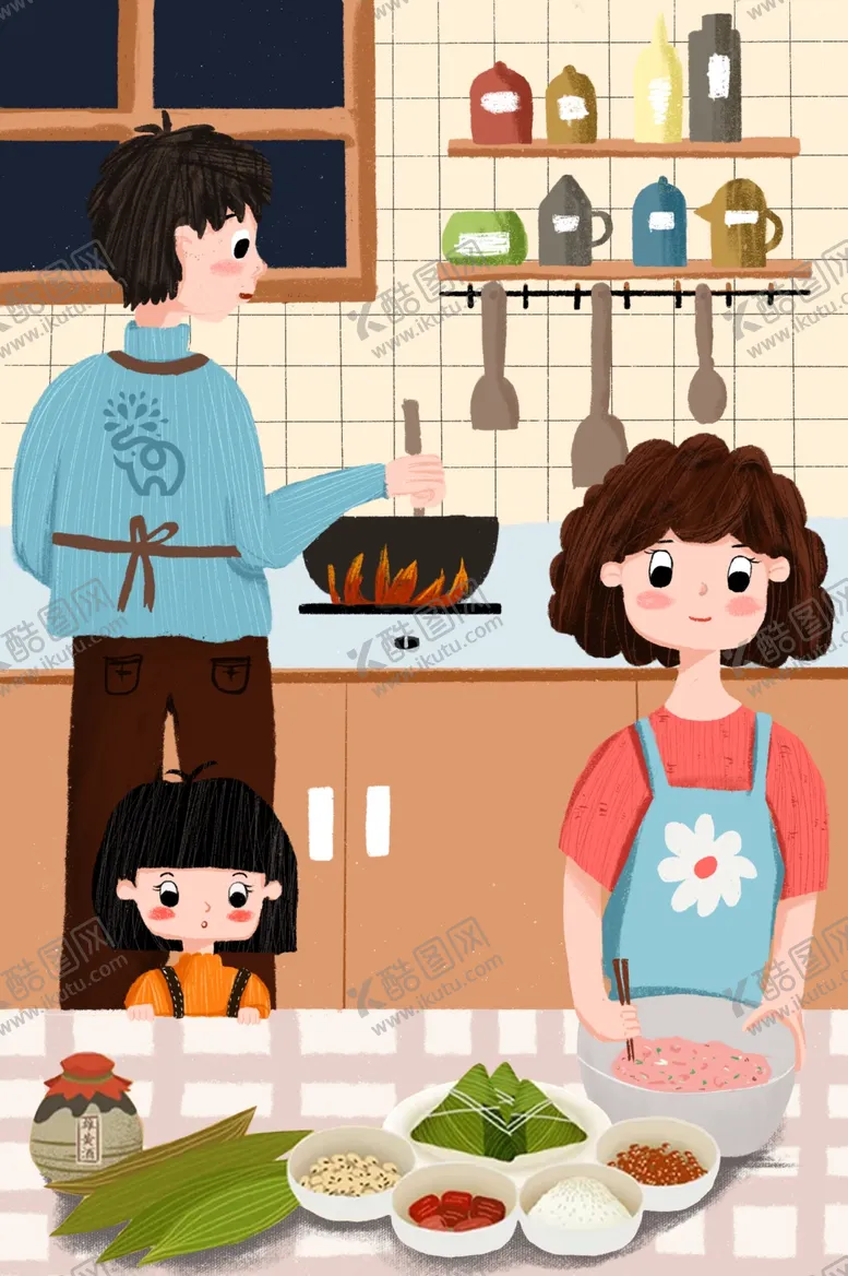 编号：84959501260923412610【酷图网】源文件下载-端午节插画