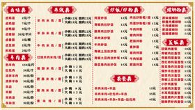 猪脚螺蛳粉菜单