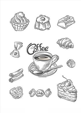 咖啡线条