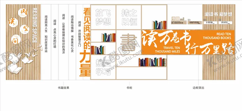 编号：86442907181631439744【酷图网】源文件下载-阅读室文化墙
