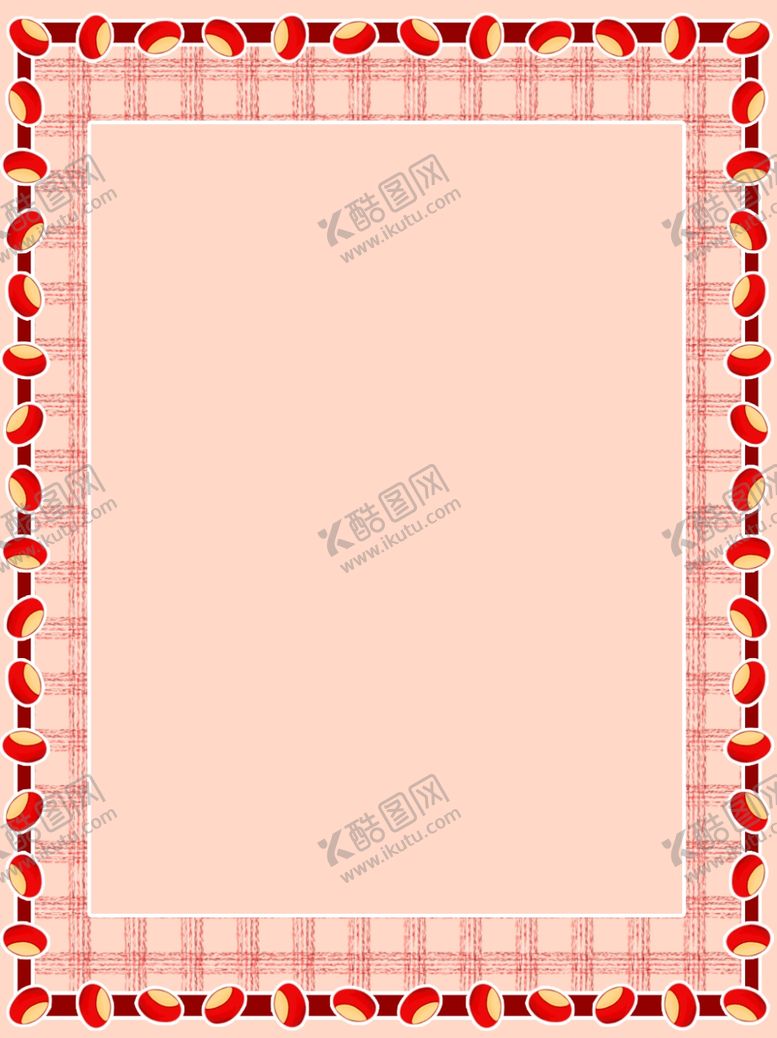 编号：24823907031901161765【酷图网】源文件下载-可爱复古风小红豆边框背景
