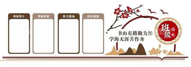 编号：49499712151539491114【酷图网】源文件下载-班级园地文化墙走廊布置宣传