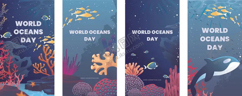 编号：32354911021159456263【酷图网】源文件下载-海洋世界横幅设计素材