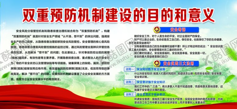 编号：98331109211942181191【酷图网】源文件下载-双重预防建设展板