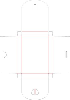 异型  日历外壳 纸盒刀版图