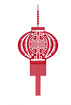 中国风节日剪纸画