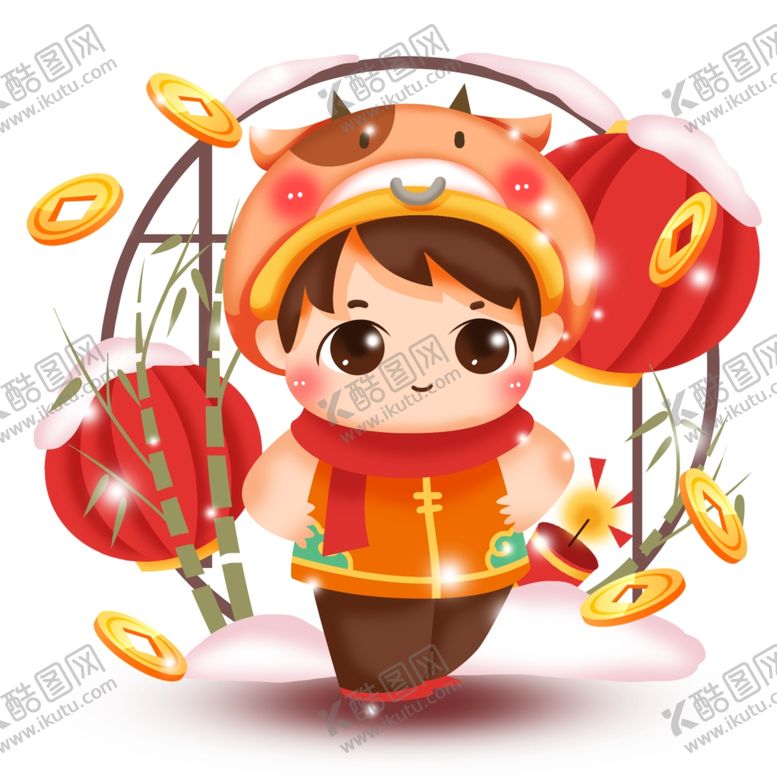 编号：75002709252209249907【酷图网】源文件下载-2021金牛送福牛年