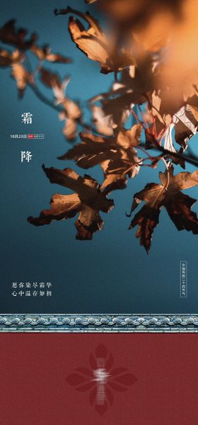 商业C4D霜降节气海报