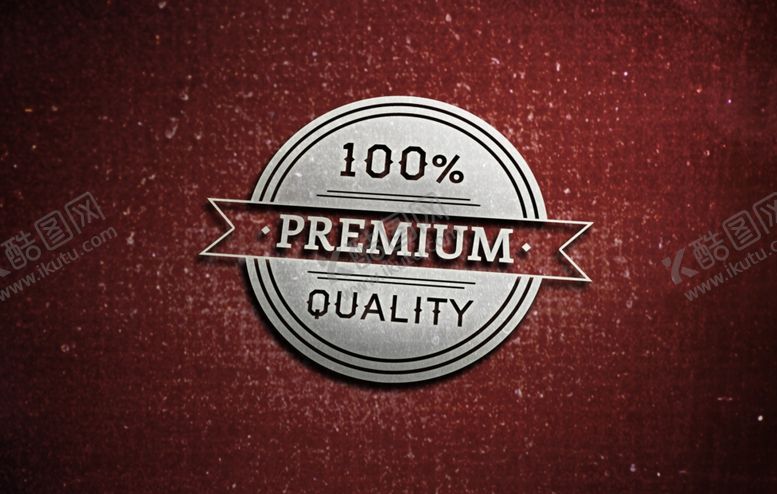 编号：62248809280546248450【酷图网】源文件下载-红色背景金属立体LOGO样机