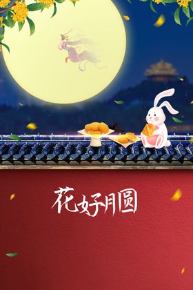 中秋节海报传统日素材