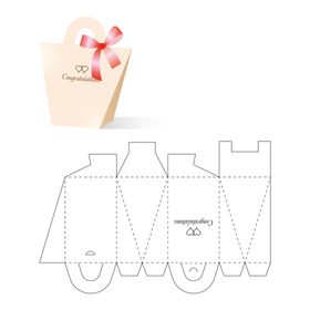 包装盒刀模产品平面展开图天地