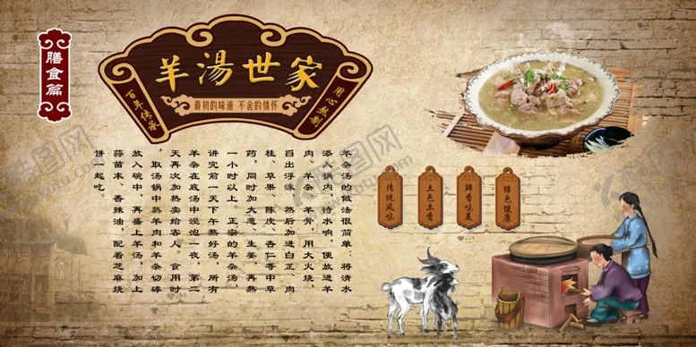 编号：39564001261409417422【酷图网】源文件下载-羊肉汤展板
