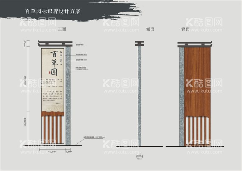 编号：78683211281208155791【酷图网】源文件下载-百草园标识牌