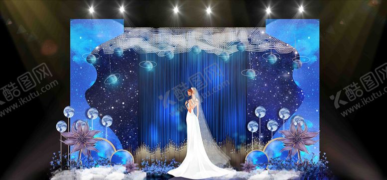 编号：47353010100146159525【酷图网】源文件下载-蓝色婚礼