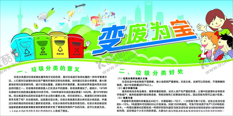 编号：34457506170400284518【酷图网】源文件下载-垃圾分类展板