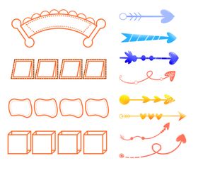 卡通箭头图文边框