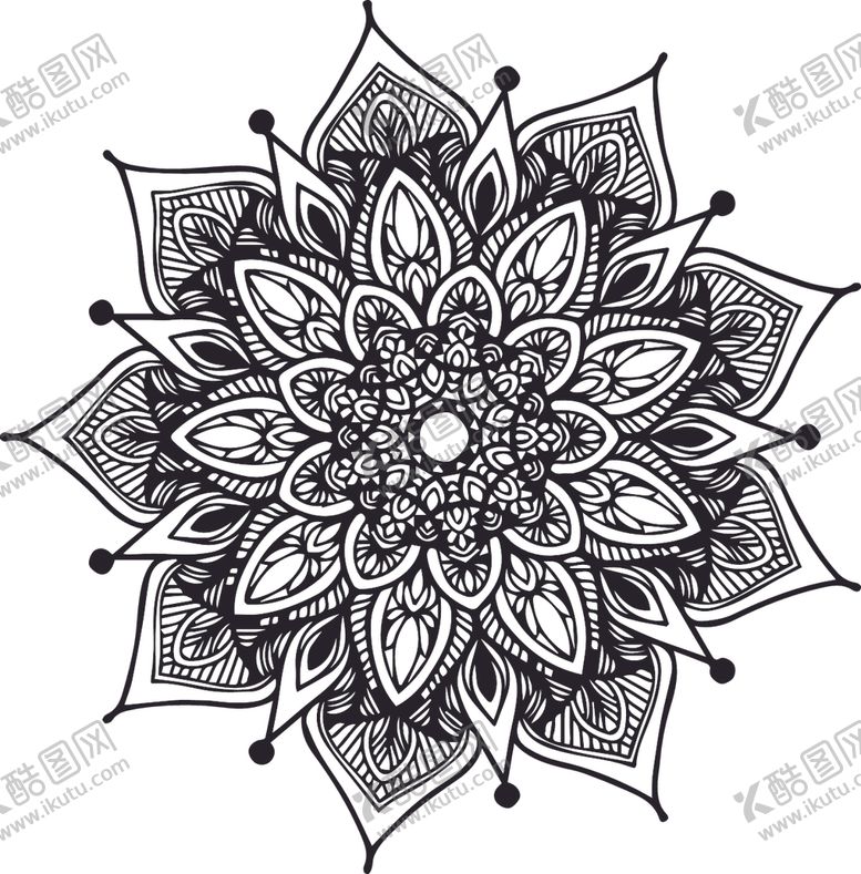 编号：33036710051944225301【酷图网】源文件下载-曼陀罗花纹