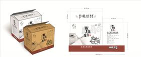 白酒外箱展开平面图
