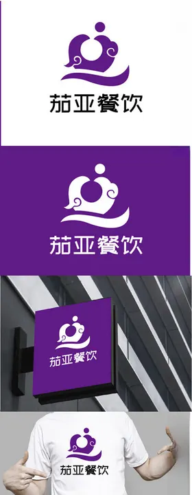 餐饮标识设计字母简约龙纹