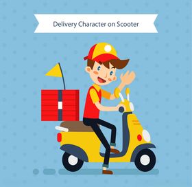 外卖骑手送餐快递员