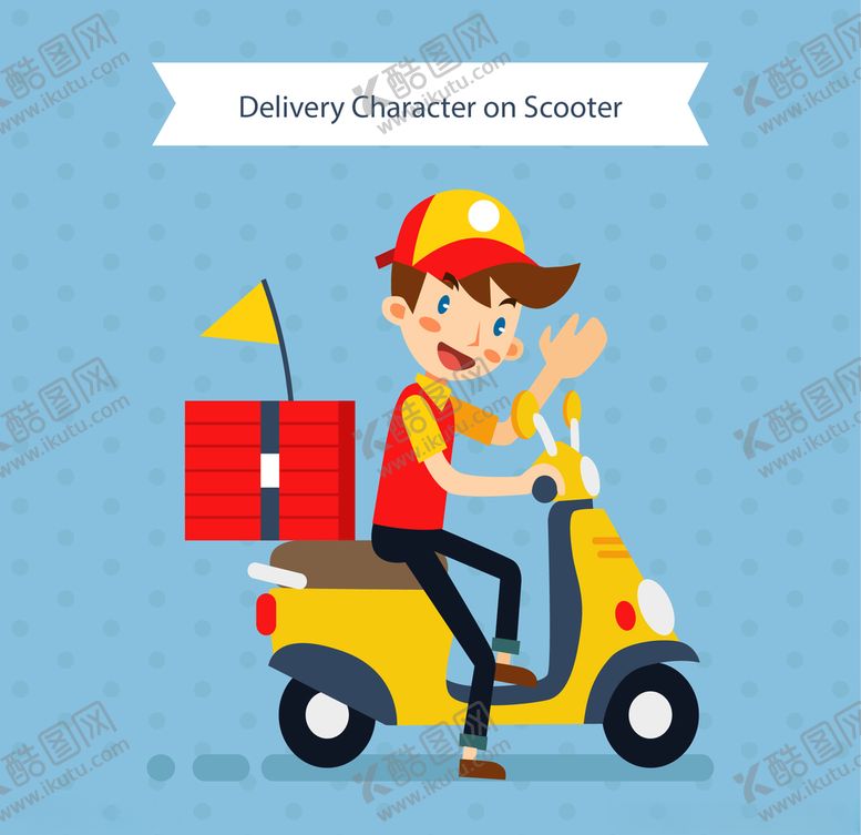 编号：23930510310622491252【酷图网】源文件下载-外卖骑手送餐快递员