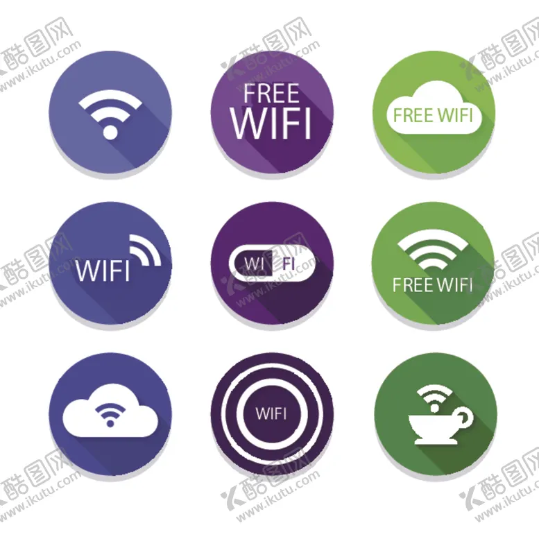 编号：11075905030151056047【酷图网】源文件下载-wifi图标信号标志