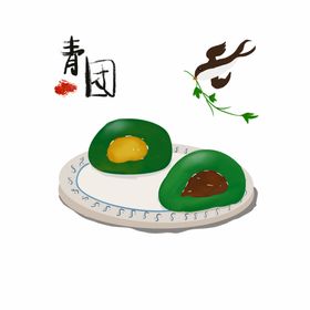 清明节元素踏青促销海报