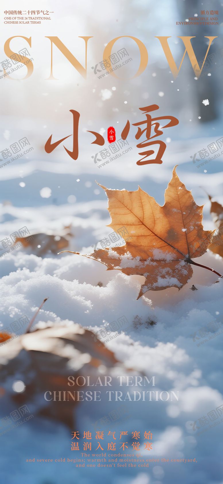编号：55754311210124388412【酷图网】源文件下载-小雪节气实景海报