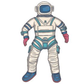 宇航员卡通插画