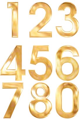 金色数字广告设计元素免抠图边框