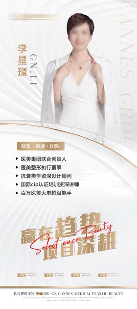 医疗美容大咖简介展架