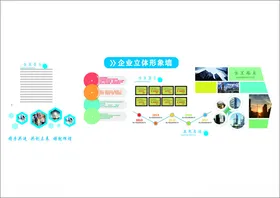 企业文化墙标语携手背景