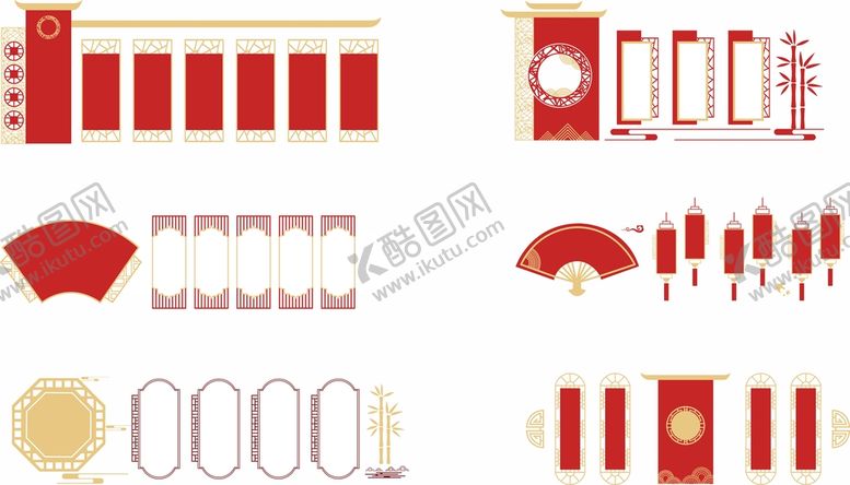 编号：09632410110033069143【酷图网】源文件下载-党建展板边框图片