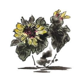 水墨插画素材