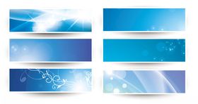 蓝色梦幻风格横幅背景图