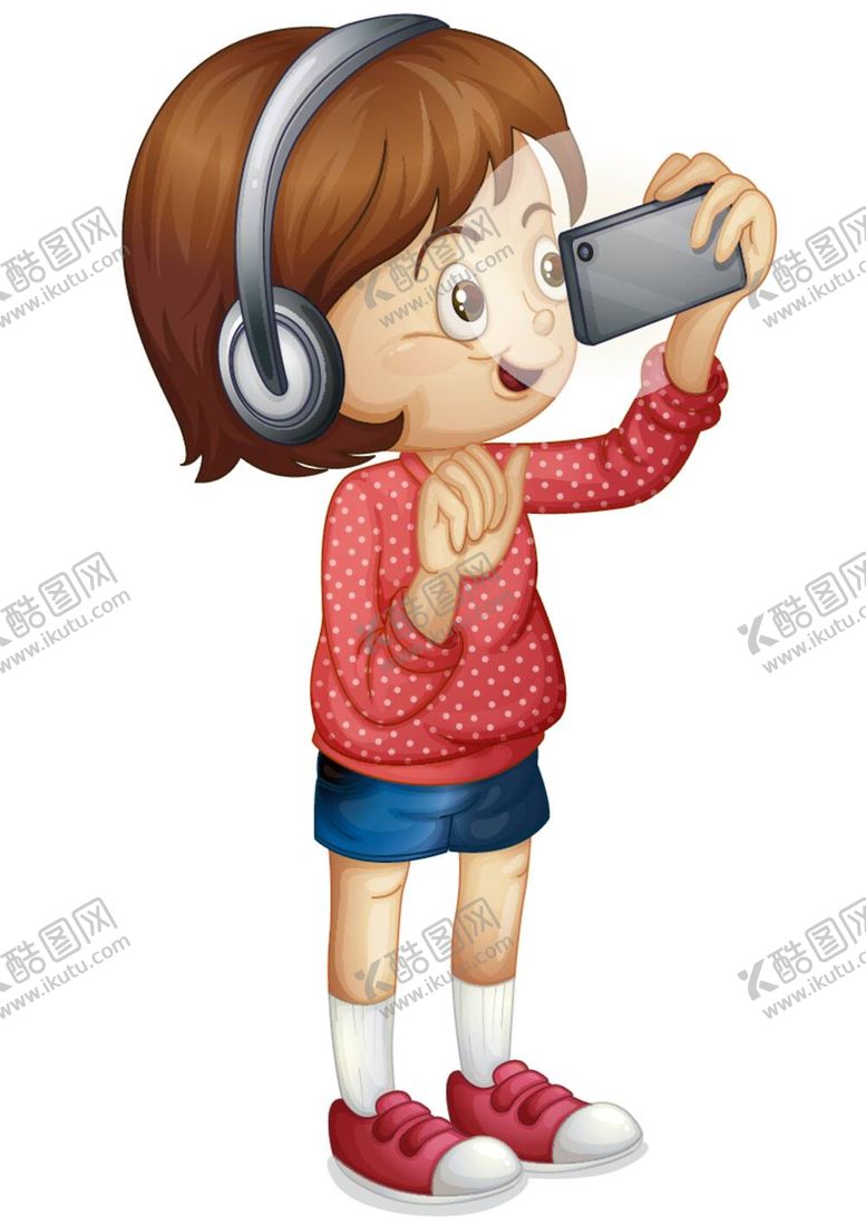 编号：90939912041521405212【酷图网】源文件下载-手机聊天女孩